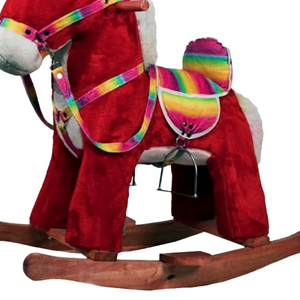 راکر اسب کودک چوبی قرمز -اسباب بازی